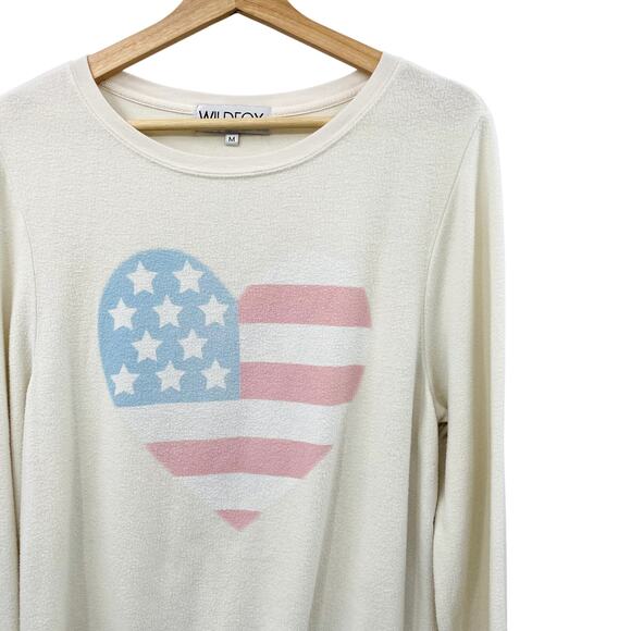 Wildfox flag heart crewneck - Picture 1 of 4